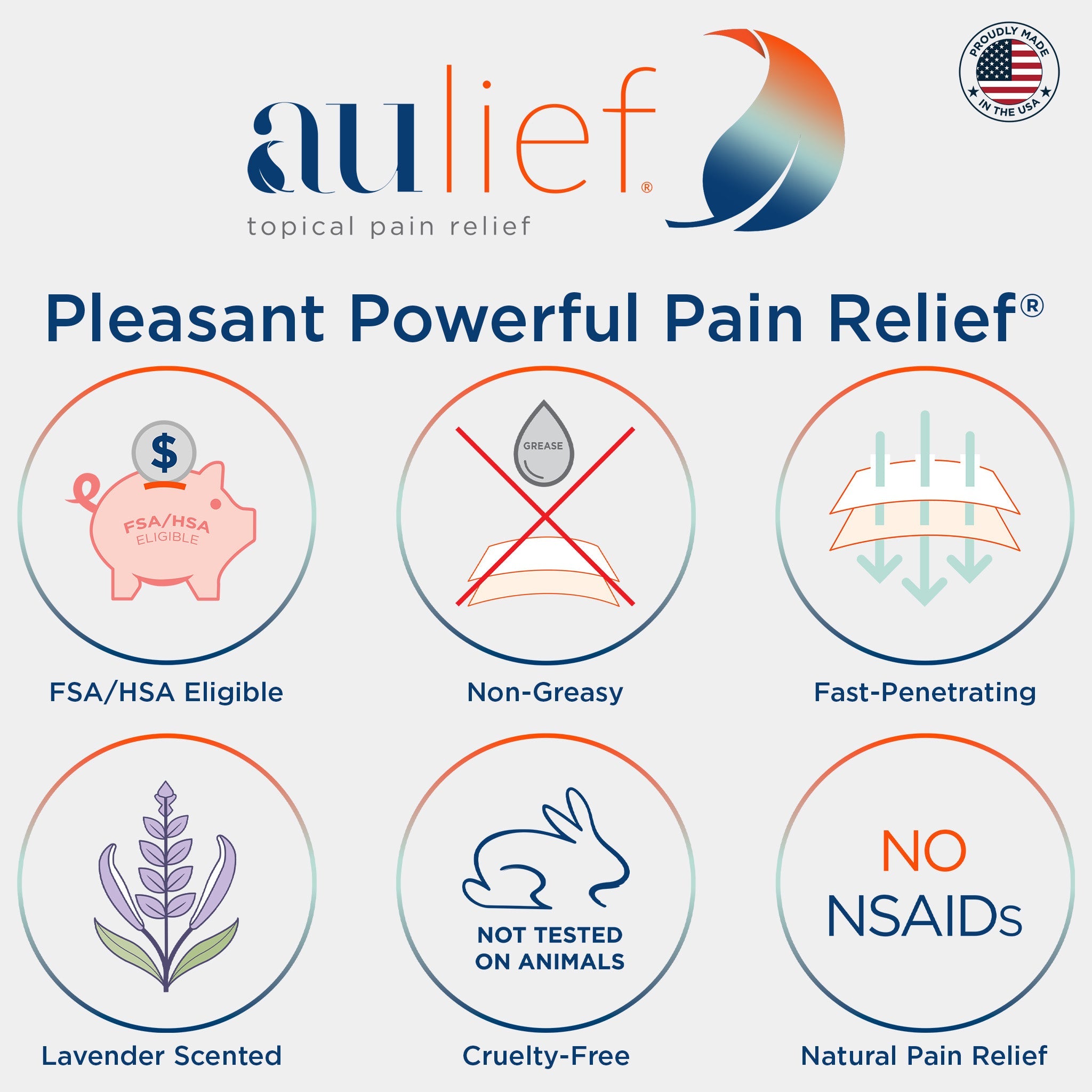 AuLief Topical Pain Relief - 4oz jar